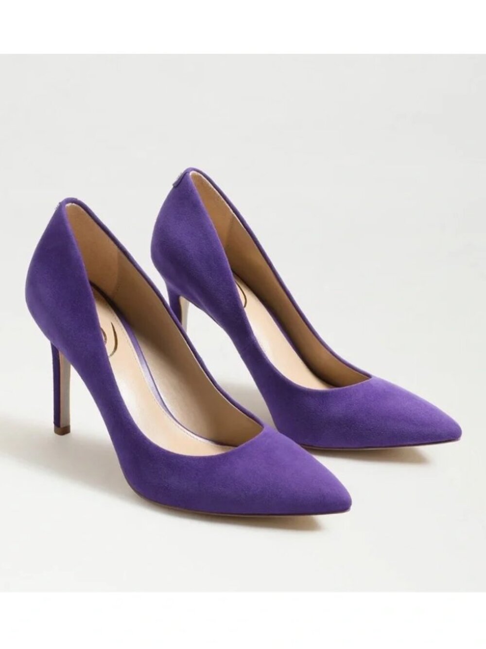 Sam Edelman Hazel Pumps 7.5 Purple Iris Suede Pointed Toe Heels